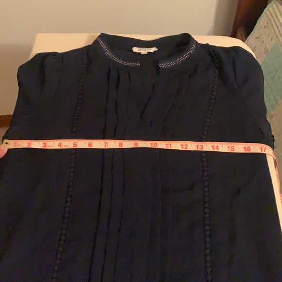 Long Sleeve Navy Blouse from Crescent-Stitch Fix - Picture 4 of 6